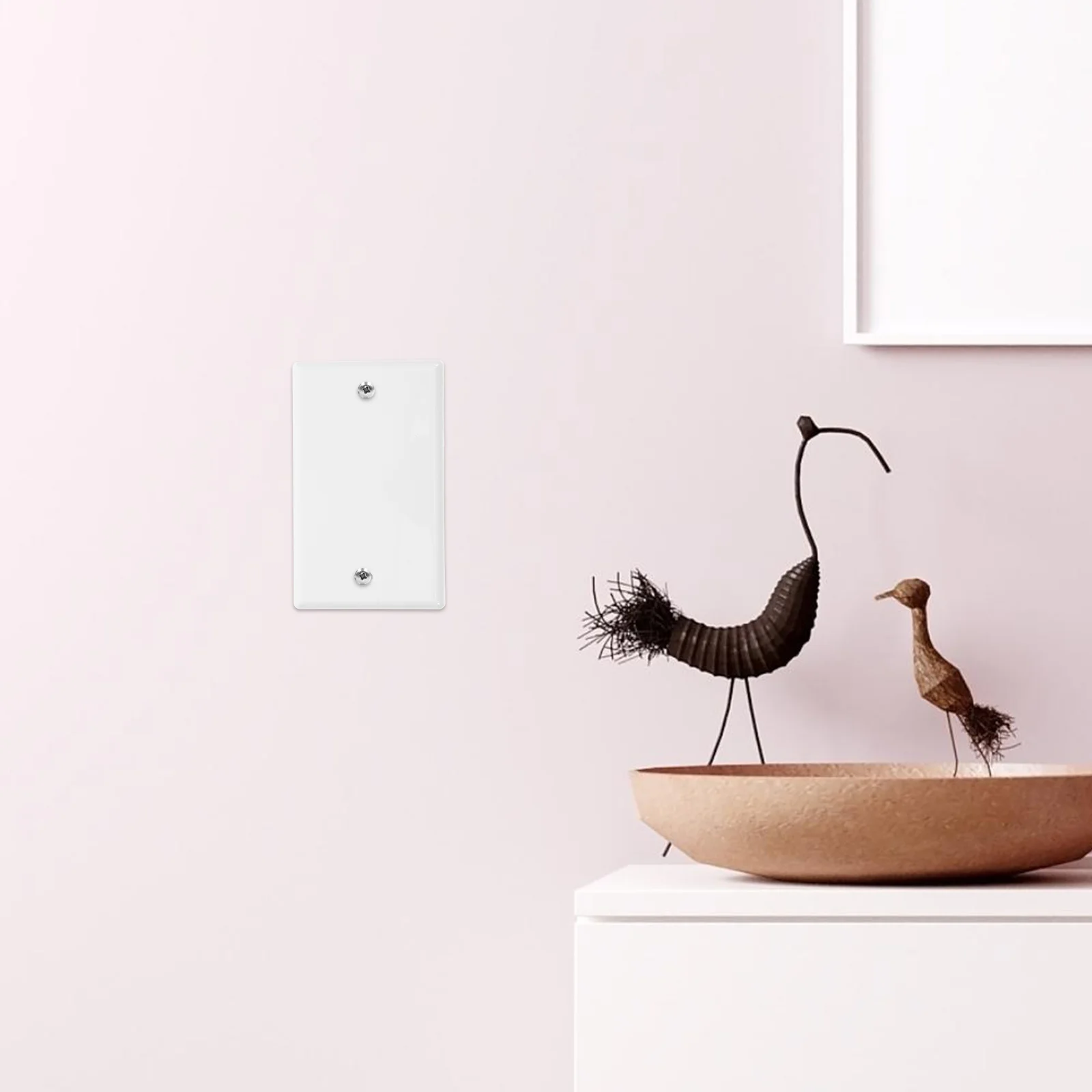 

10pcs Electrical Covers Plate Cover White Plastic Outlet Switch Box For Decorative Receptacle Durable Abs Pc Easy