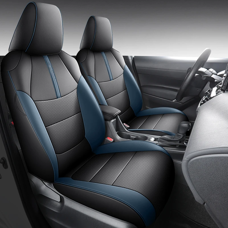 Custom Car Seat Cover For Toyota Corolla Cross SUV 2021 2022 2023 2024 2025 Breathable Leather Seat Protector Internal Covers