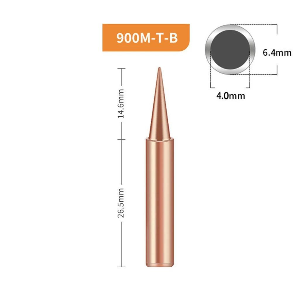 เคล็ดลับหัวแร้งทองแดงบริสุทธิ์ 900M-T 4 มม. เหมาะสําหรับการบัดกรีอุณหภูมิที่ต่ํากว่าสําหรับการบริดจ์และการบัดกรีลาก