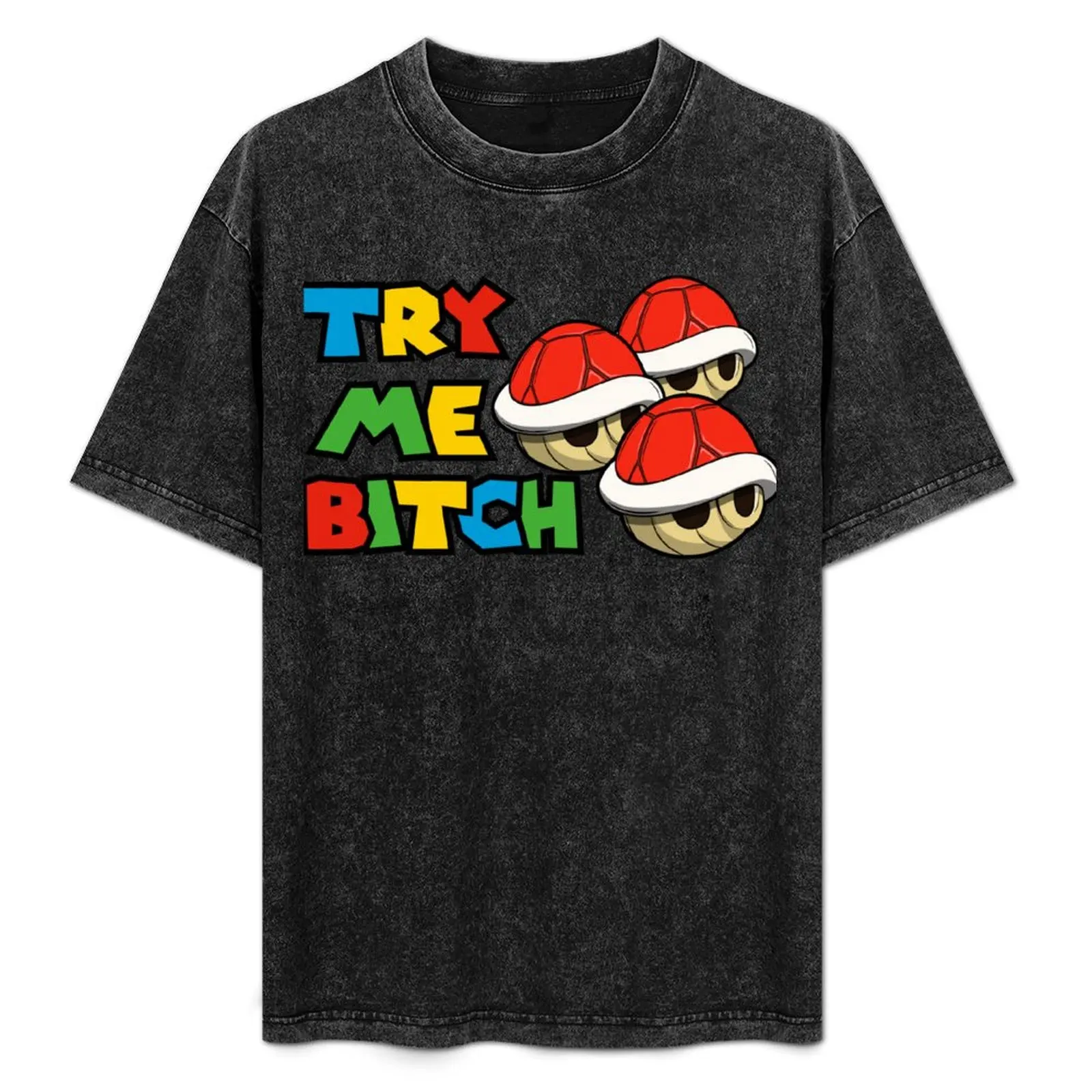 

Try Me (Red Shells) T-Shirt fashion shirts anime figures Aesthetic clothing mens white t shirts