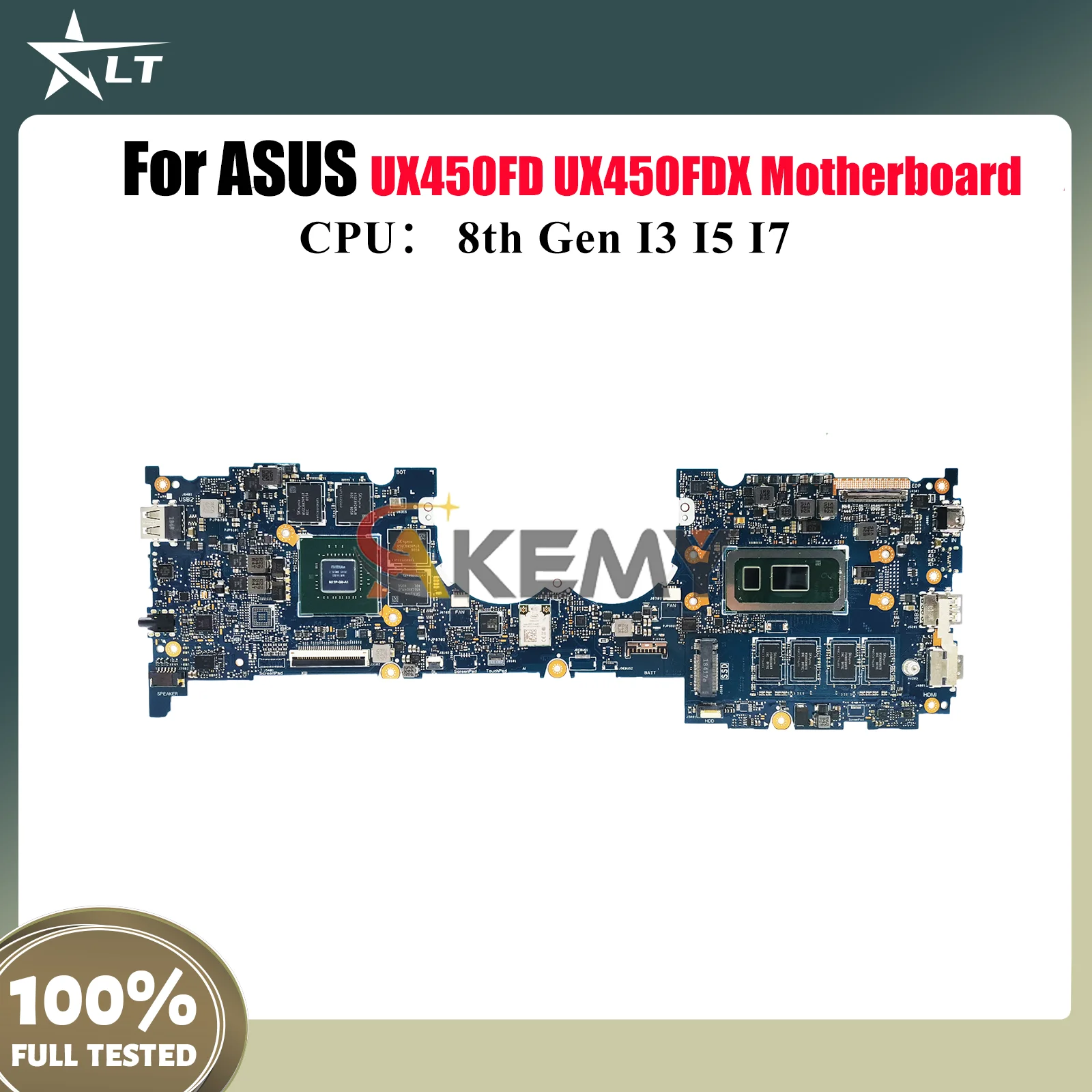 UX450FD Laptop Moederbord Voor ASUS ZenBook UX450F UX450FD UX450FDX Notebook Moederbord Met I3 I5 I7 CPU 100% testen OK snel schip