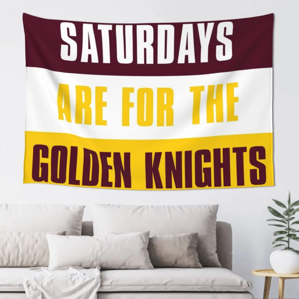 

Saturdays are for The Golden Knights, Gannon University Tapestry Home Decorations Aesthetic Decoration Home Tapestry