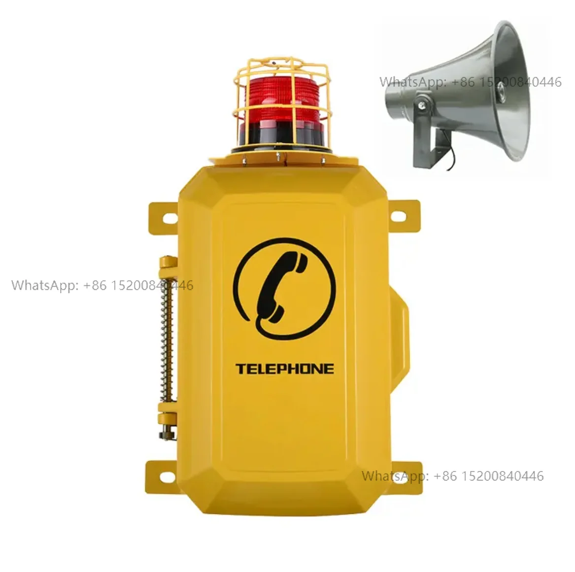 Antique Industrial Telephone Waterproof Sound & Light Amplifier for Chemical Pipe Corridor Corded VOIP Product