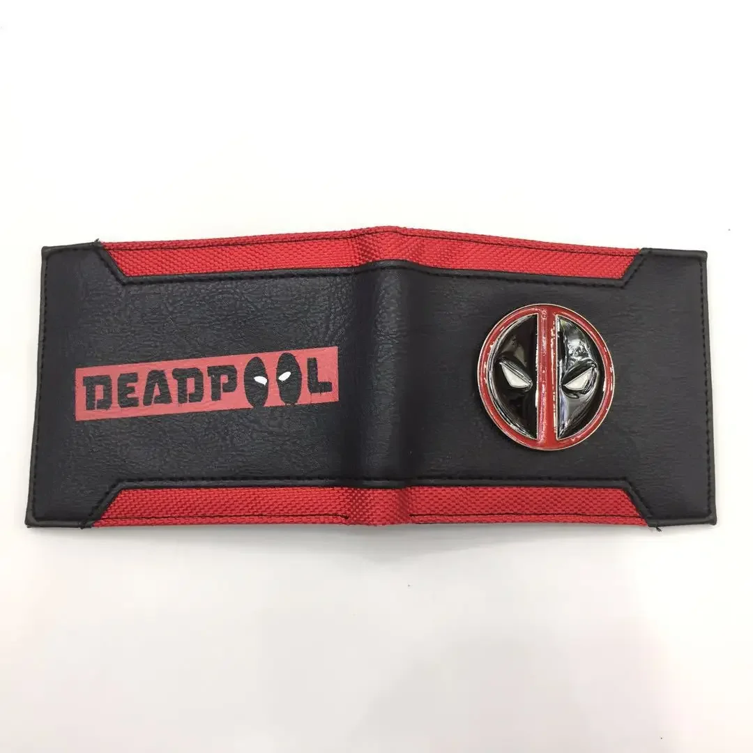 Deadpool Short Wallet  Avengers PU Coin Wallets Coin Purses Holders PVC Short Purse with Coin Pocket Birthday Gift for Friends