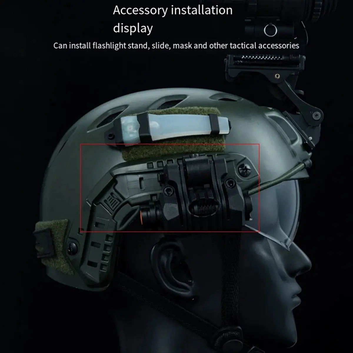 TCE For FAST Helmet Rail Accessories Multifunctional DIY for Protective Gear Arc Portable Helmet Rail Accessories, A2