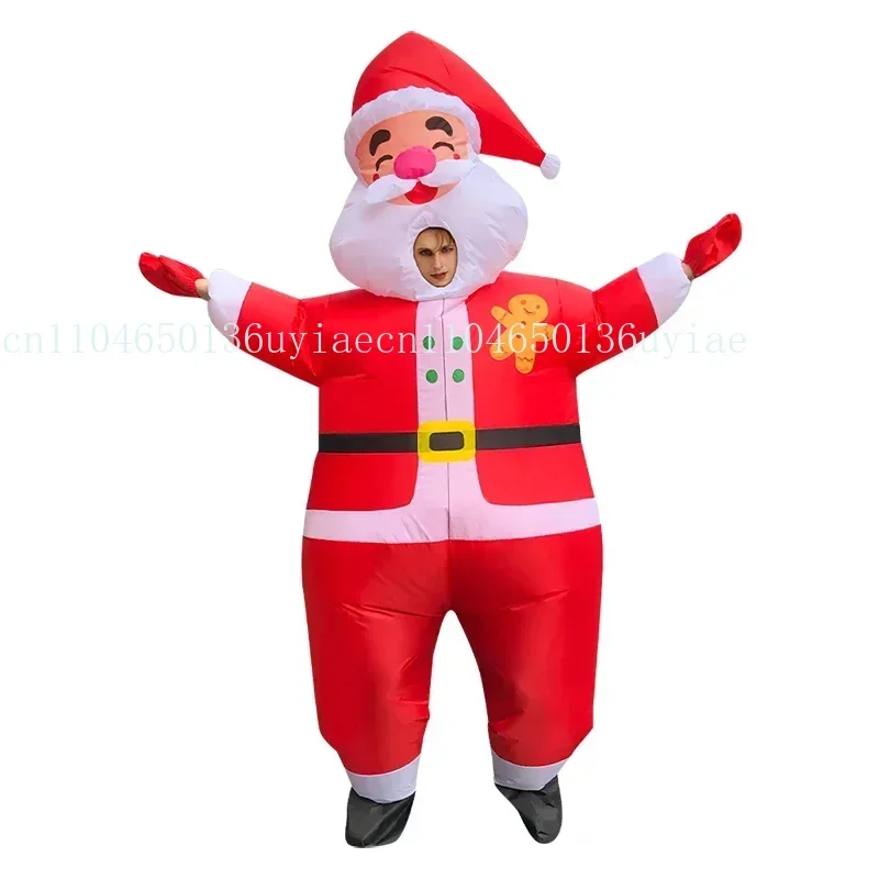 

Santa Claus Inflatable Costume for Adult Mascot Christmas Cosplay Costume Party Role Play man Woman
