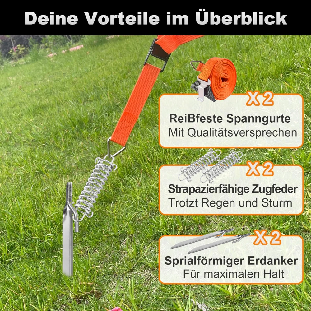 RV Caravan 2-IN-1 Markise Storm Band Straps Tie Down Kits für Thule Fiamma Dometic Markise Canopy, passend für die meisten Wohnmobile – Detail 5