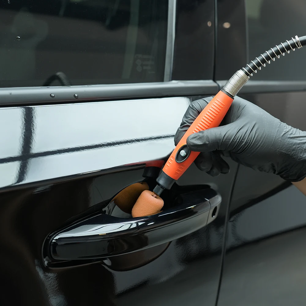 SPTA 5 szt. Pomarańczowy zestaw nakładek polerskich z elastycznym wałem