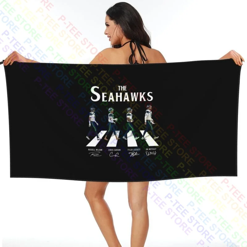 The Seahawks Abbey Road Signature Quick dry Towel Wrapped Bathrobe Beach Blanket