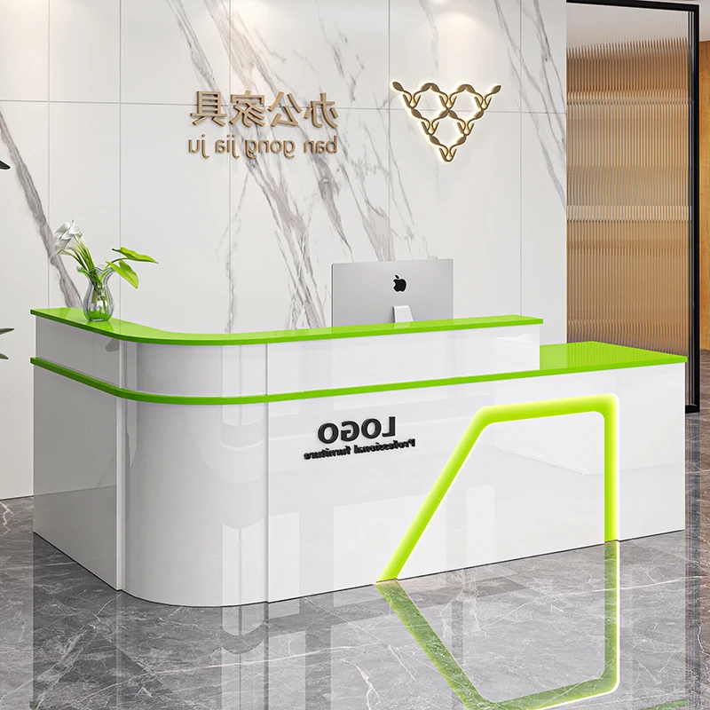 

Reception Desk Nordic Classic Senior Bar Counter Luxury Simple Storage Unique Commercial Toonbank Winkel Commercial Furniture