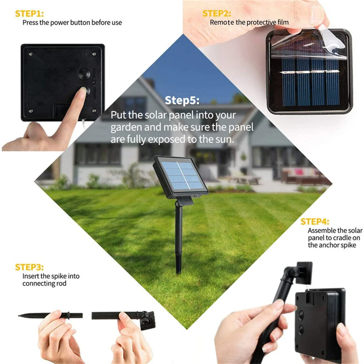 2PCS 200 Colorful 20m Solar Led Wink Flashes Light Bulbs