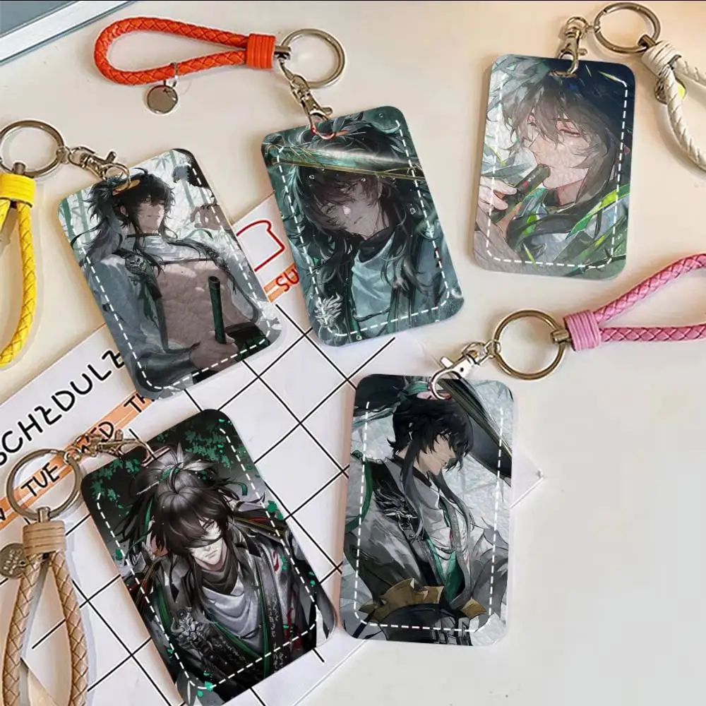 

Game Qiuyuan Wuthering Waves Card Holde Applicable To Credit Cards Bus Card Soft Leather Rectangular Keychain Protective Cover
