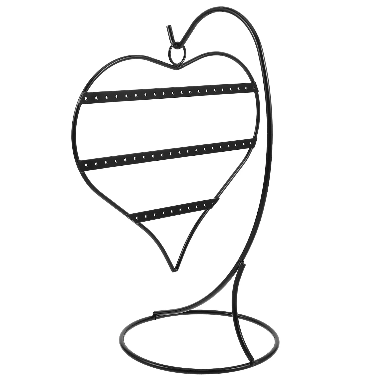 

Metal Earring Display Stand Iron Art Jewelry Organizer Rack for Retail Store Live Streaming Desktop Use