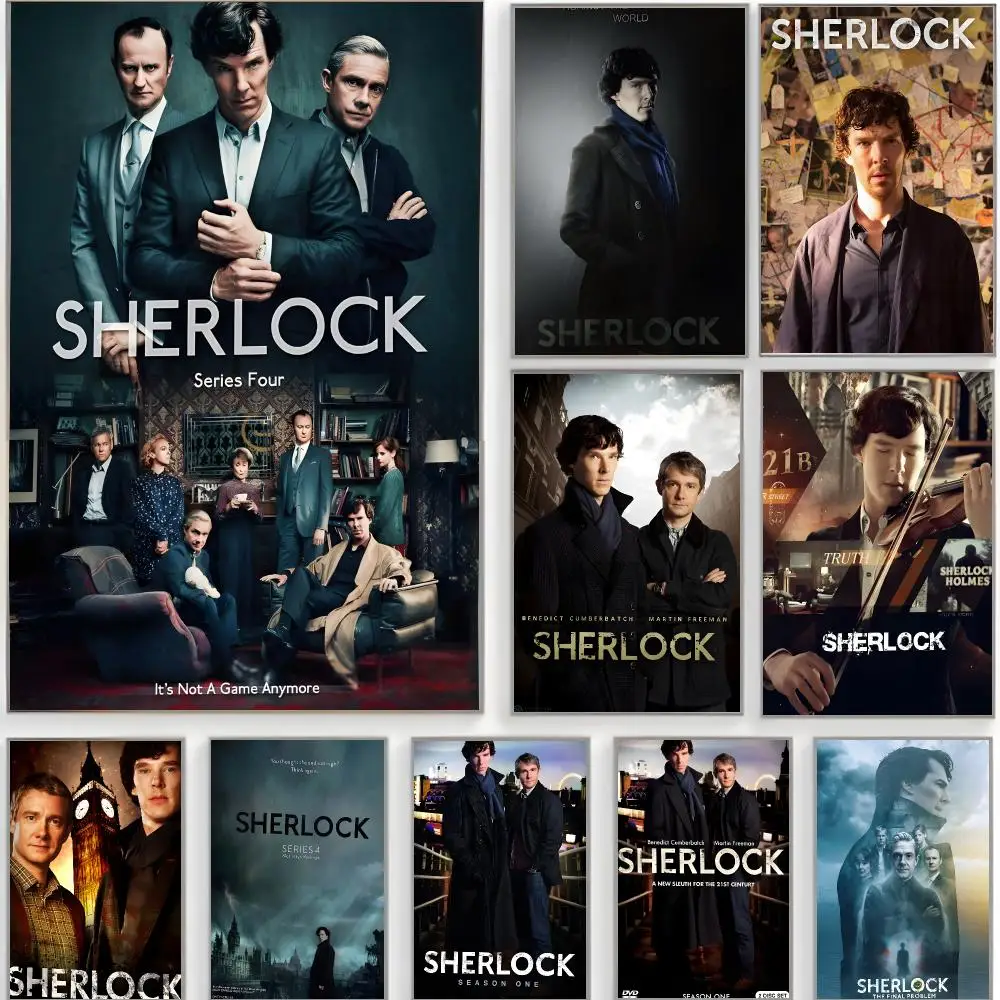 mystery series s-sherlock Poster Classic Wall Art  Home Decor  Peel and Stick Unframed