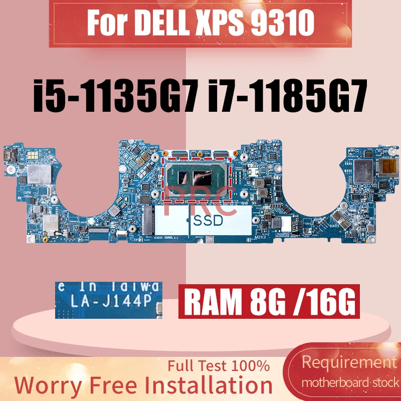 

GDA31 LA-J144P для ноутбука DELL XPS 9310, материнская плата i5-1135G7 i7-1185G7, оперативная память 8 ГБ 16 ГБ CN-08642J 0HJ0FY 07P9Y7, материнская плата для ноутбука