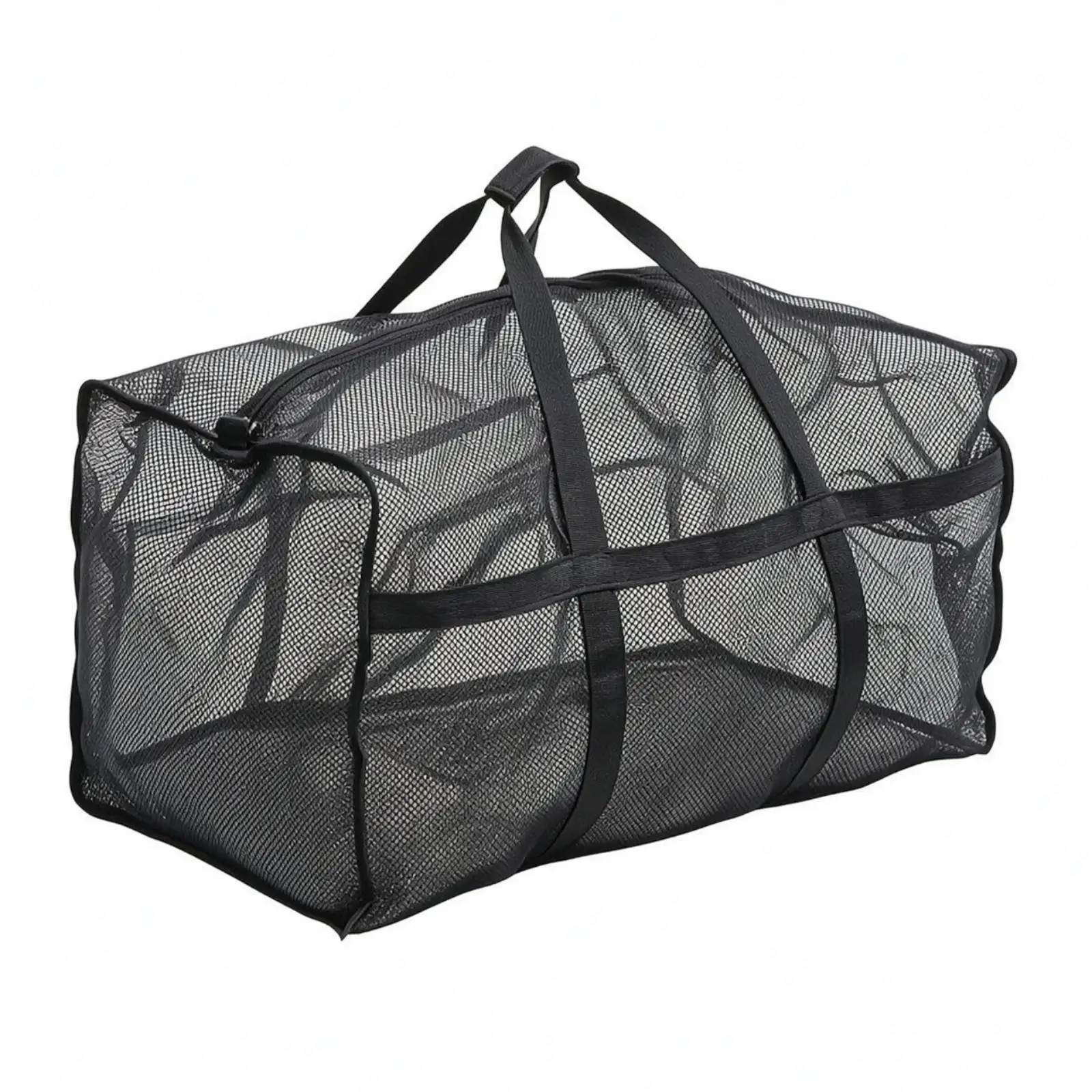 Mesh Beach Tote for Swimming Diving Gear Storage Breathable Zippered Carry Bag for Pool Gym Travel