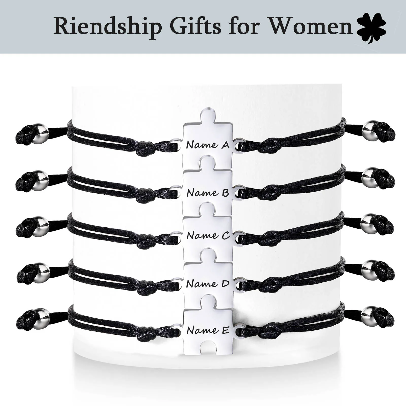 1-5 قطعة/الحزمة تخصيص حبل بانوراما سوار للنساء الرجال النقش الصداقة شقيقة أساور الأم الأب عيد ميلاد مجوهرات #3
