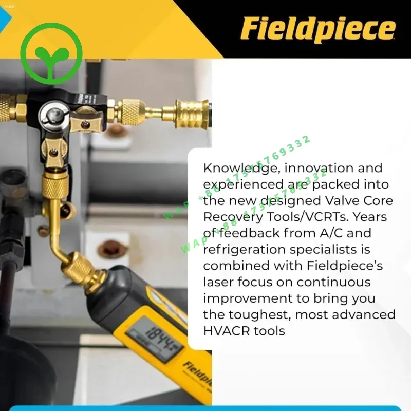 【Premium】A2L Compatible - HVAC Tools VC2G 1/4″ Valve Core Removal Tool Dual Valve with Sight Glass - Vacuum-Rated 20 microns