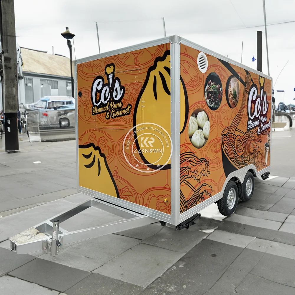 

Customized Food Truck Fully Equipped Concession Mobile Restaurant ice cream Cart Street Mobile Pizza bbq Food Trailers Catering