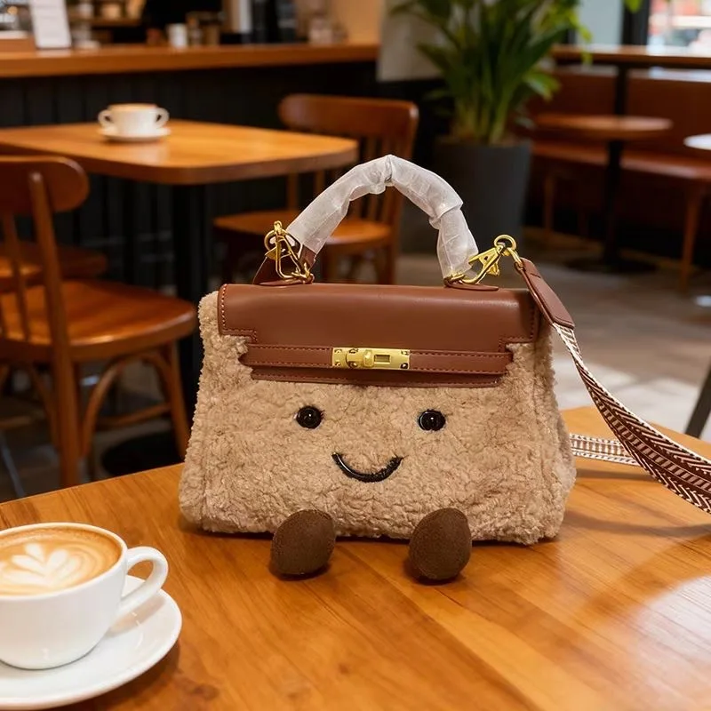 

Cute Doll Plush Bag - Women's Autumn Winter Versatile Fur Handbag & Cosmetic Pouch hand bags designer bags