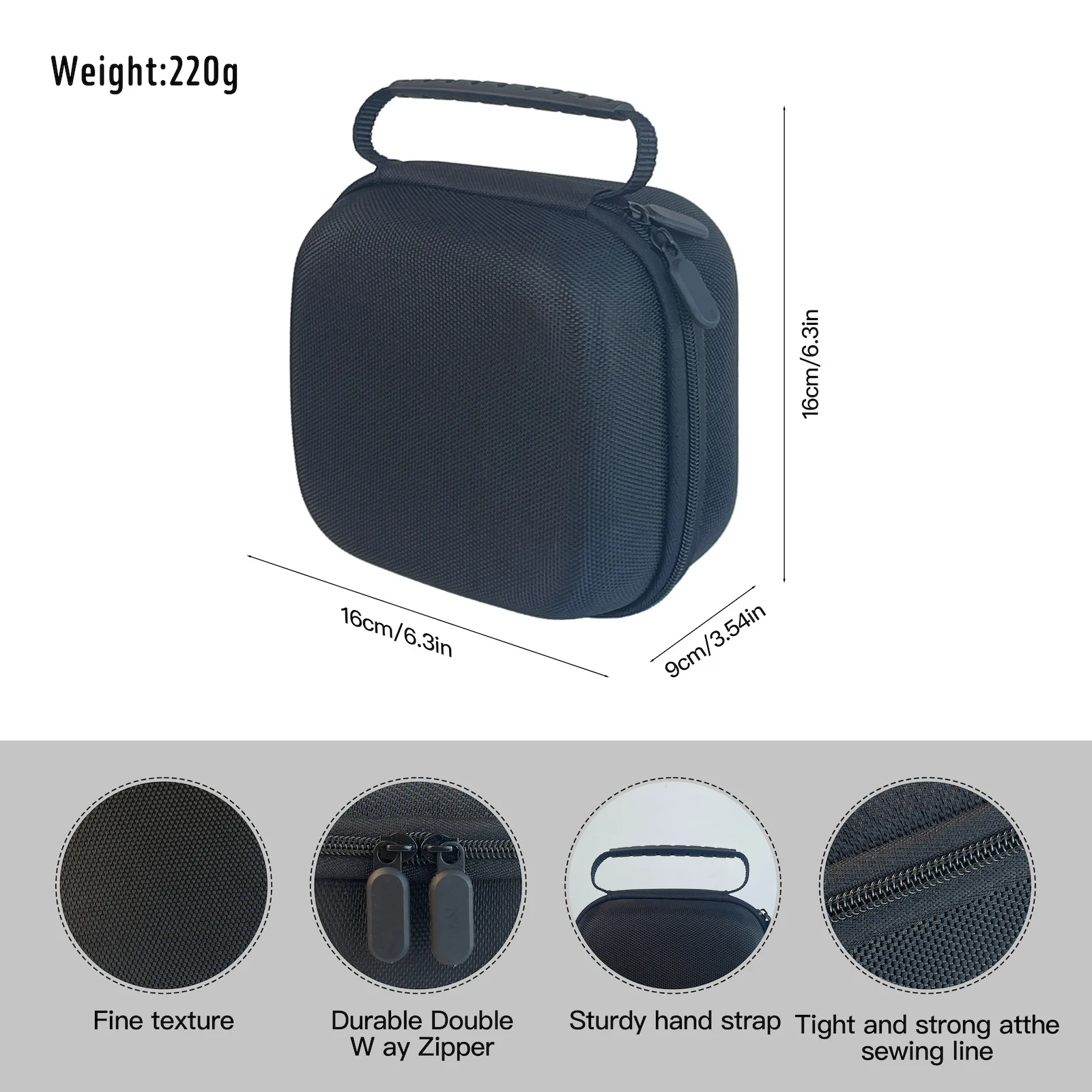 

Portable Case for Mac mini M4 with Mouse & Cable Storage, Waterproof Lightweight Protective Bag, Anti-Shock Travel Sleeve