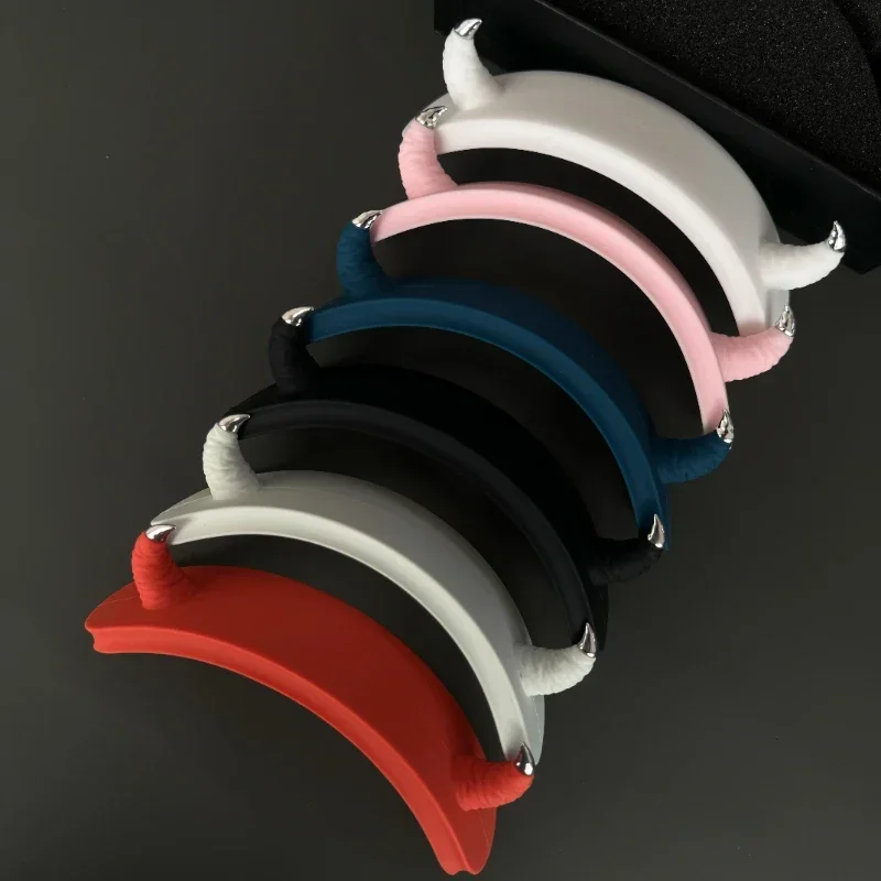 

Чехол для Airpods Max, украшение на заказ, аксессуары для наушников с рогом дьявола, черный чехол для наушников Airpod Max, подарок Y2K