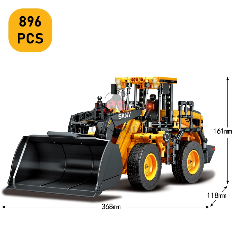 

City Engineering Truck Excavator Bulldozer Crane Construction Car SEMBO Building Block Toy For Children Boy Adults Gift