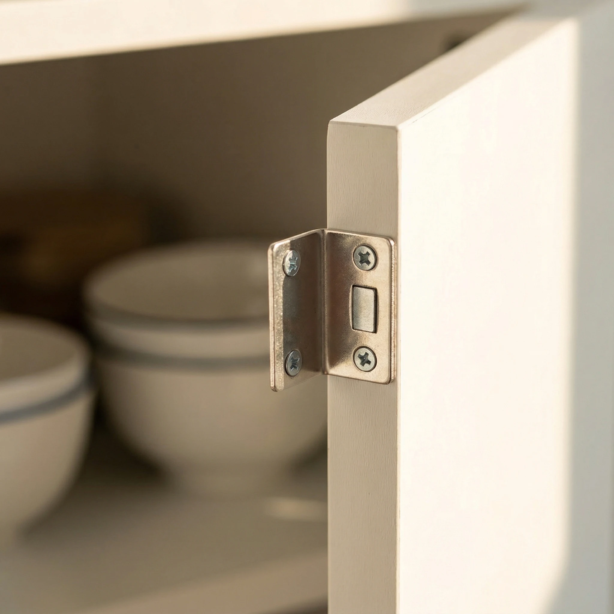 Magnetic Door Catch Latch -Invisible Strong Adhesion Drill-Free Mount Seamless Release- Ideal for Cabinets Sliding Doors