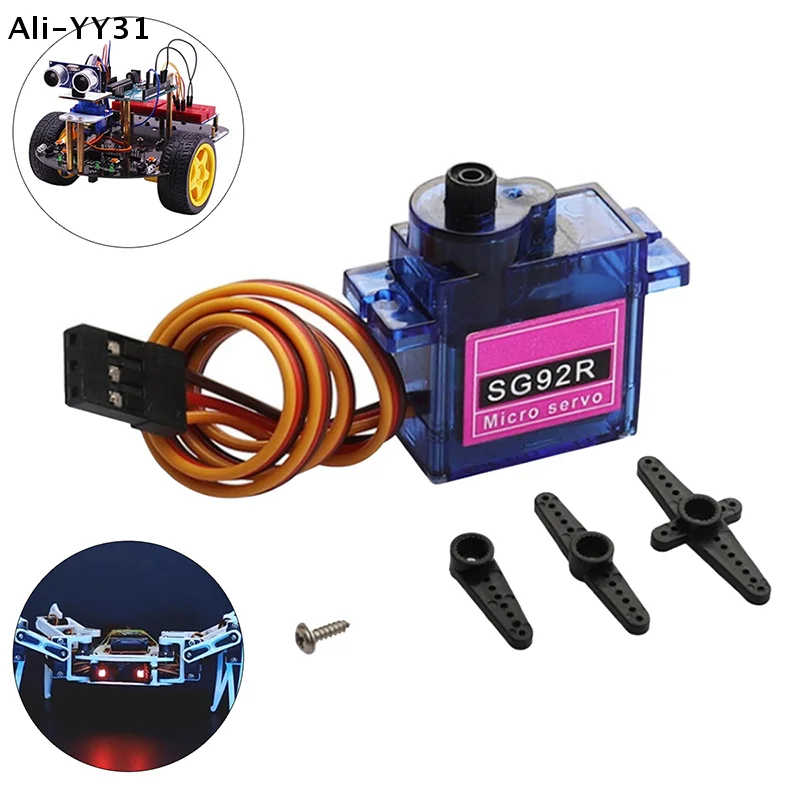 

【DA】1Set 180/360 Degree SG92R 2.5KG Micro 9g Servo Nylon Carbon Fiber Gears Replace SG90 For RC Aeromodelling Helicopter Parts