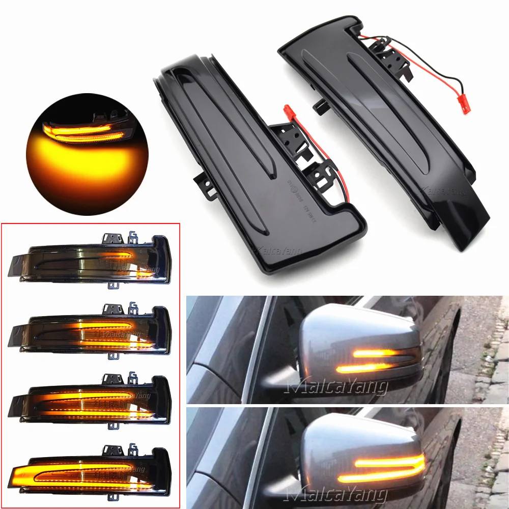 For Mercedes-Benz A B C E S CLA GLA CLS Class W176 W246 W204 W212 C117 X156 LED Dynamic Blinker LED Turn Signal Light Indicator