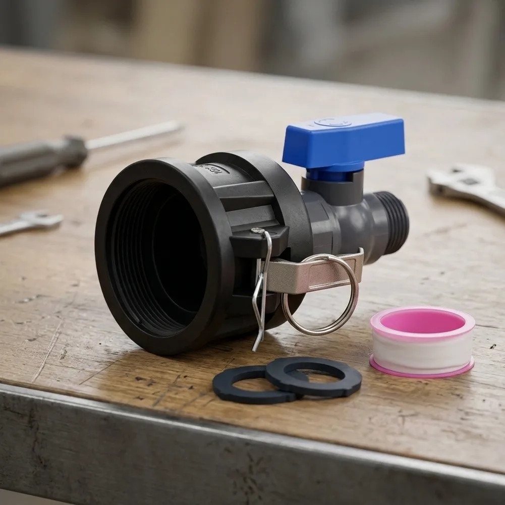 For IBC Tote Outlet Adapter 2 inch Cam Lock Fitting Converts to 3/4 inch Standard Garden Hose Thread PVC Polypropylene