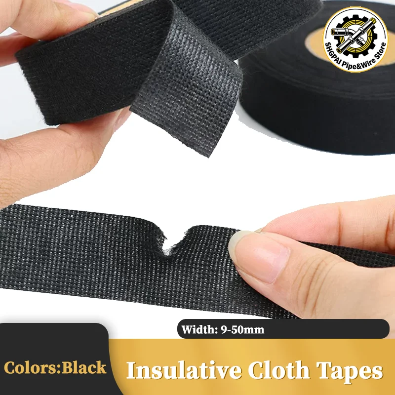 

9-50mm Width for Automotive Cable Harness Loom Insulation & Electrical Repair High Temperature Resistant Adhesive Cloth Tape