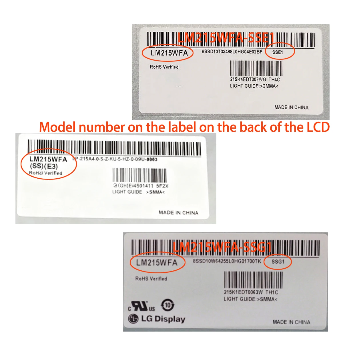 Original 21.5-inch LM215WFA SSA1 SSA2 SSA3 SSA4 LM215WFA SSE1 SSE2 SSE3 LM215WFA SSG1 SSG2 SSG4 Laptop New IPS Touch LCD Screen