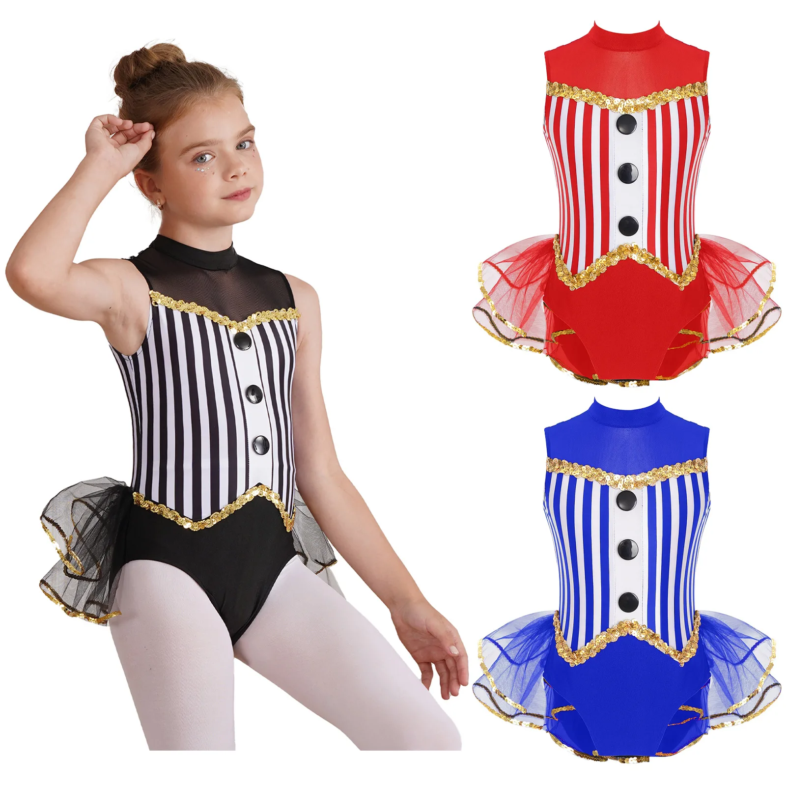 Bambini ragazze bambini ragazze Halloween costumi Cosplay ginnastica body balletto Tutu vestito Dancewear Stage Performance Costume da ballo