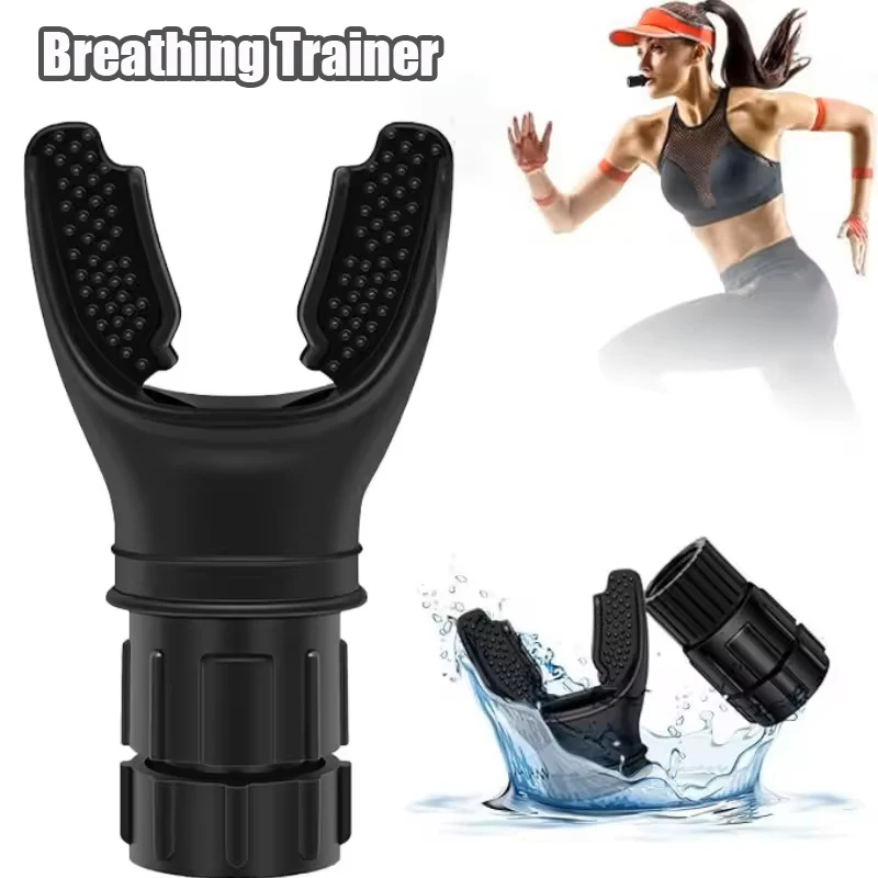 1/2PCS Breathing Trainer Premium Silicone Trainer,Boost Breathing Patterns Adjustable Resistance Levels Compact Portable