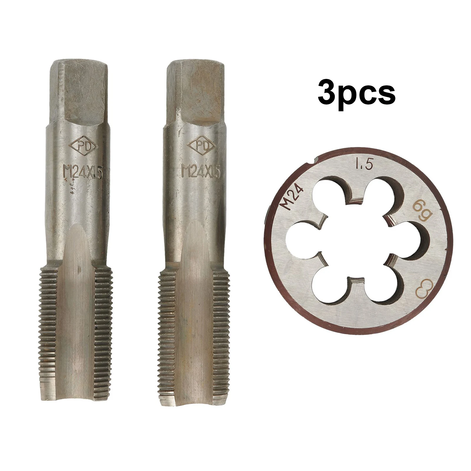 HSS  For M24 X 1.5mm Taper &  Tap &  For M24 X 1.5mm Die Metric Thread Right Hand Hand Tools Power Tools Accessories