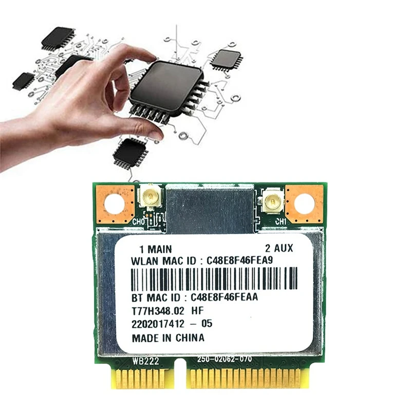 محول واي فاي صغير ثنائي النواة للنوافذ 7 8 10 ، AR5B22 AR9462 ، Mbps ، ثنائي النطاق ، هوائيات داخلية ، G ، 5G ، BT4.0