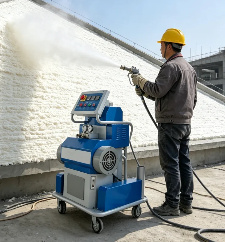 Professional Polyurethane Spray Machine with Pump Motor High Pressure Pneumatic Drive  Plural Component for Engineering Projects