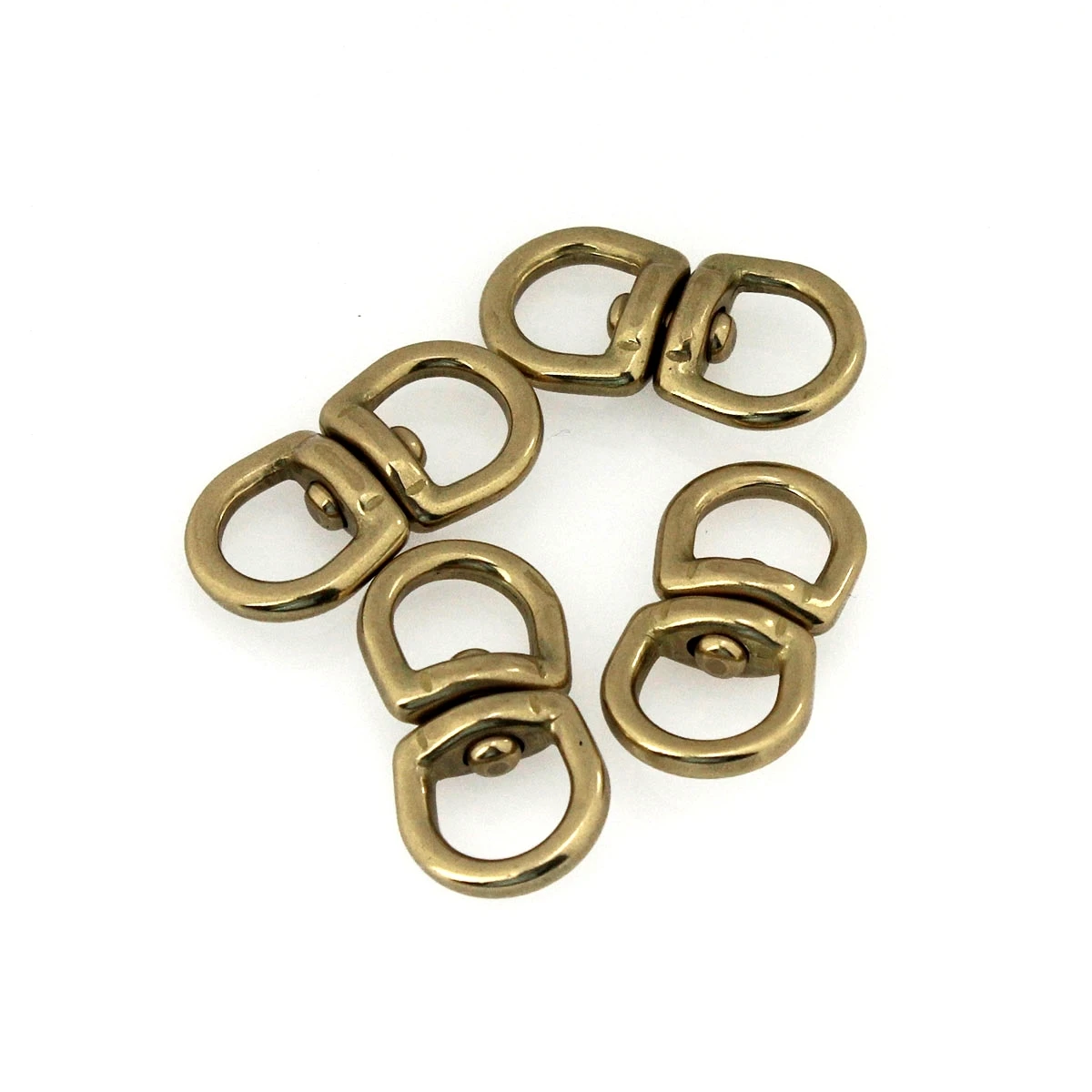 Solid brass swivel eye rotating connector \