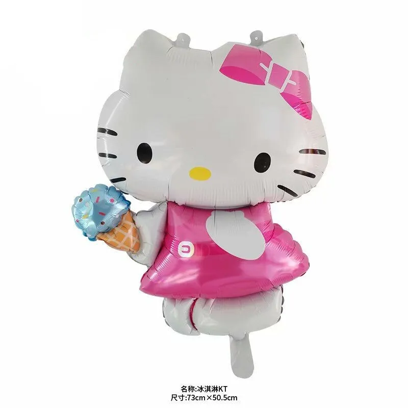 Cartoon Hello Kitty Balloon Girls Decoration Birthday Party Supplies Foil Balloon Globos Children Streamer Baby Shower Balloons