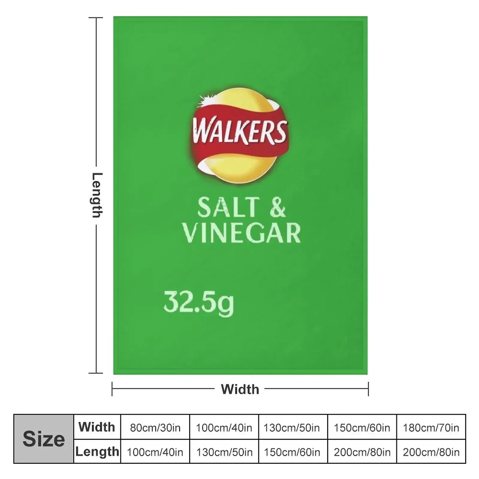 Walkers Salt & Vinegar Crisps design Throw Blanket warm winter Retros Soft Big warm for winter Blankets