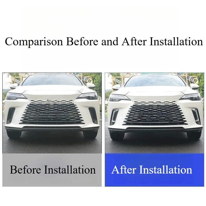 For Lexus RX350h/RX450h 2023-2025 Front Fog‑Light Trim Sticker Anti‑Scratch Body Exterior Decor Molding Precise Fit  Accessories
