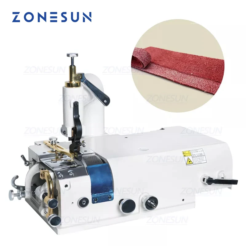 ZONESUN 801 Electric Leather Skiving Machine Bottom Feed Bell Knife Skiver Leather Skiver Vegetable Tanning Scrape Thin Tool