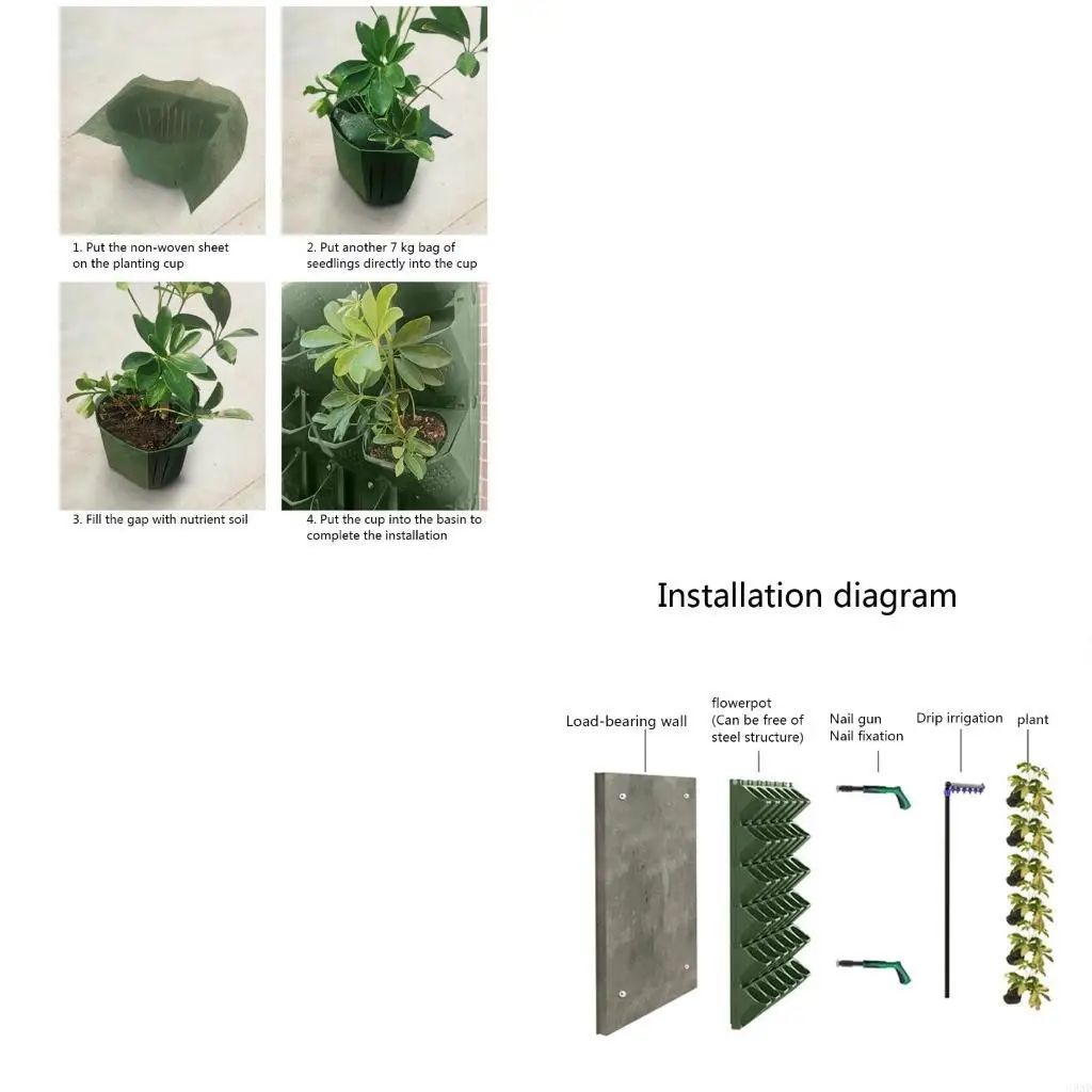 

Открытый садовый горшок, настенный горшок, бонсай, цветочный горшок, детский контейнер, украшение для домашнего балкона C5AD