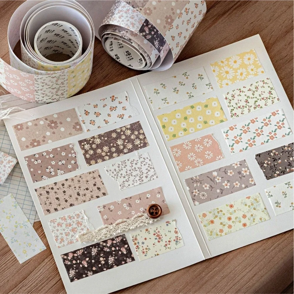 New 50mm*2m Rolls Masking Tapes Colored Floral Collection Series Decor Label Stickers DIY Washi Tape Journal
