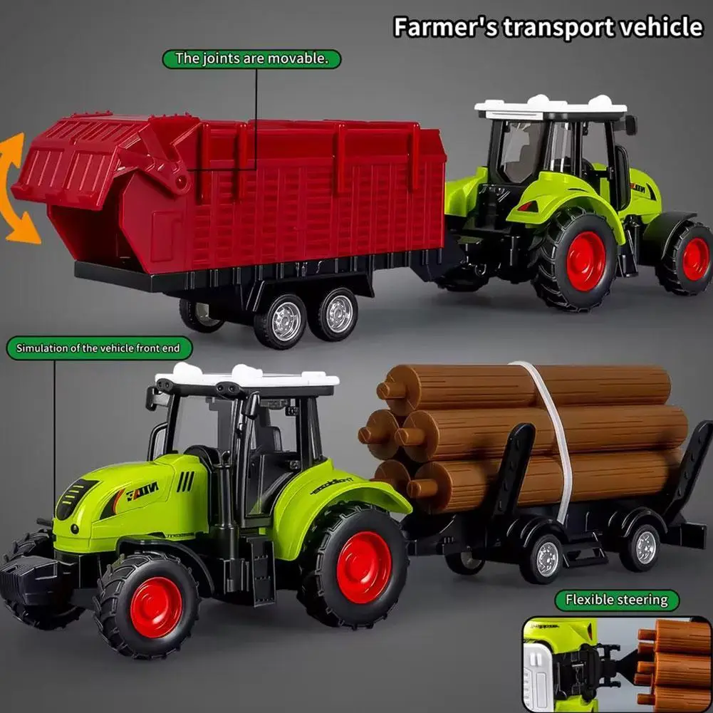 Symulacja pojazdów rolniczych Mini model samochodu Model pojazdu inżynieryjnego Traktor Pojazd inżynieryjny Traktor Zabawki Model dla dzieci Prezent