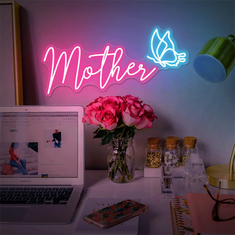 Mother's Day Butterflies Neon Sign ,Mother's Day Neon Sign,Mothers Day Gift, Personalized Gift, Personalised Mothers Day