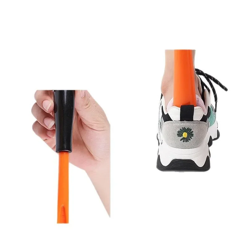 

47.5cm Long Handled Shoe Horns Hanging Ring Shoehorn Pregnant Woman Elderly Shoe Spoon Lazy People Shoe Spatula 1Pcs