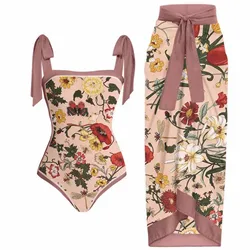 Summer Swimsuit Female Bathing Suits Vintage Conservative Double Sided Beach Women'S Swimsuit Two Piece Set купальник женский