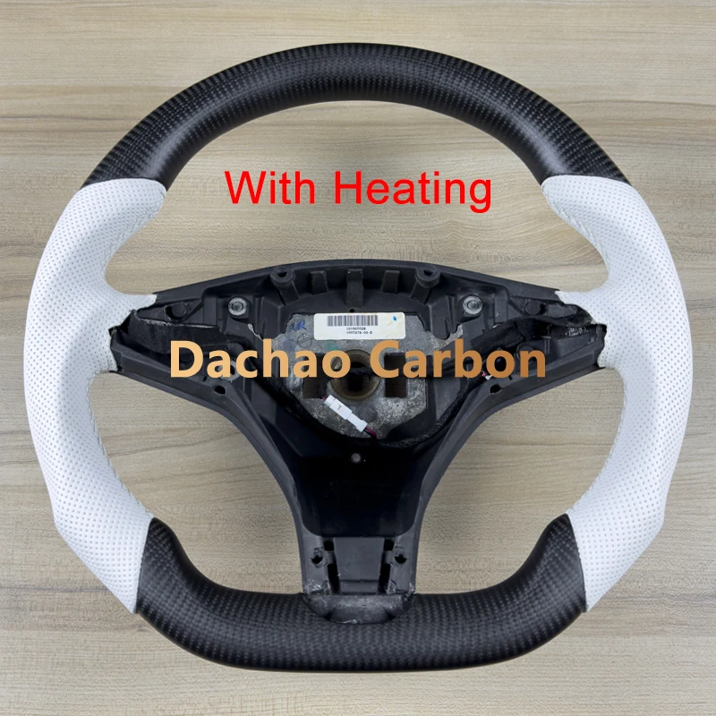 Real Carbon Fiber Steering Wheel For Model S Model X 2013-2021 Glossy Matte Sport Wheel High Quality Leather Custom Style